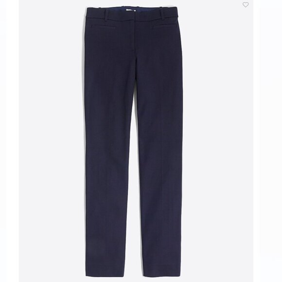 NWT J.Crew Lexie Pant Sz 8 Regular Navy Blue Stretch - Picture 1 of 5